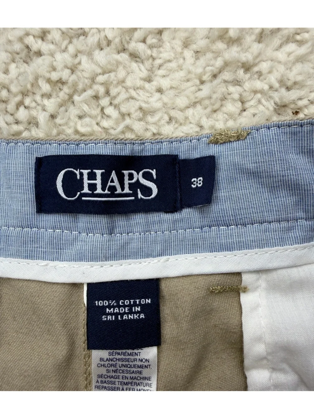 Chaps Men’s 38 Washed Twill Chino Shorts NWT